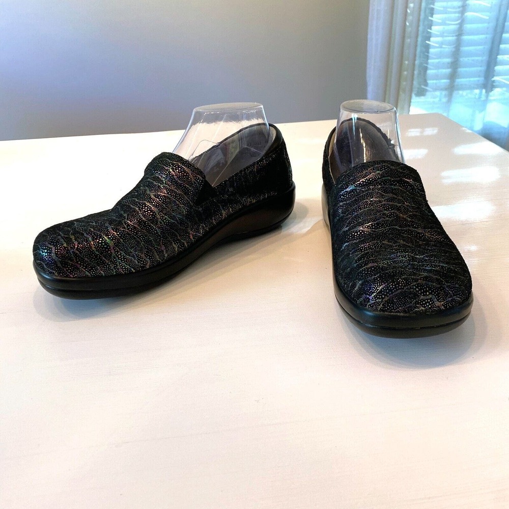 Alegria Women's Leather Dermatic Multi-Color Loafers Clogs EU Size 40 US 8.5‎ - Picture 4 of 10